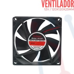 Ventilador 12V 120x120x25mm (Techman)