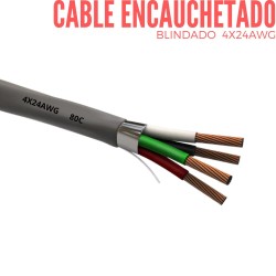 Cable Encauchetado Blindado AWG 4X24 Gris X Metro