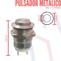 Pulsador Metálico Chasis Corto