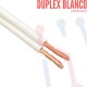 Cable Duplex AWG 2X16 Blanco X Metro