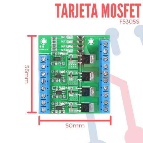Tarjeta Mosfet f5305s 4 canales 5A