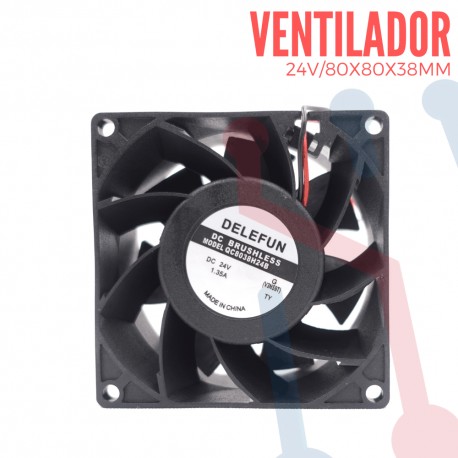 Ventilador 24V 80x80x37mm