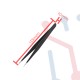 Pinza Punta de Aguja en Acero Inoxidable ZD-156B