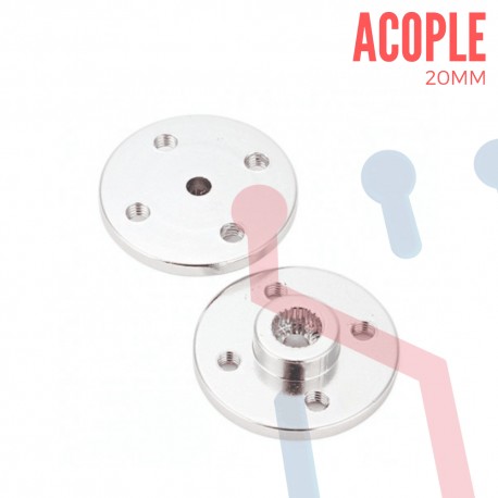 Acople metalico para servomotor