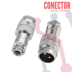 Conector Aéreo GX16 de 2 Pines