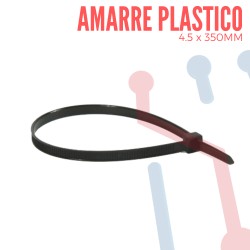 Amarre Nylon 4.5X350mm Color Negro 25 UNID