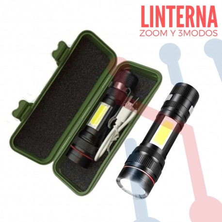 Linterna Recargable con Zoom