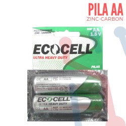 Pilas Ecocell de Zinc-Carbón AAX2
