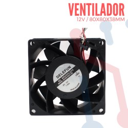 Ventilador Turbo 12V 80x80x38mm