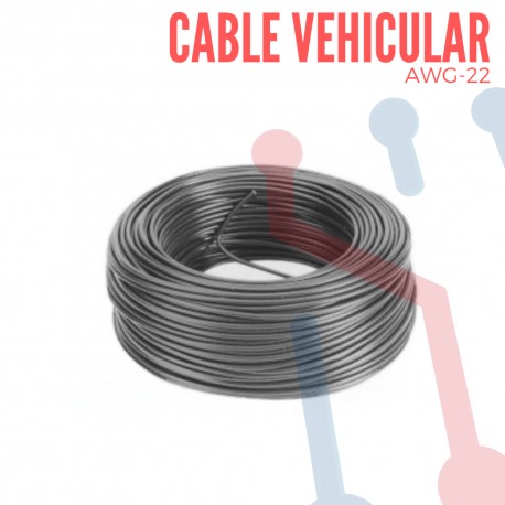 Cable Vehicular AWG 22 Gris X Metro