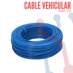 Cable Vehicular AWG 20 Azúl X Metro