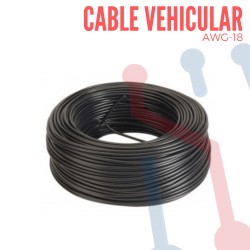 Cable Vehicular AWG 18 Negro X Metro