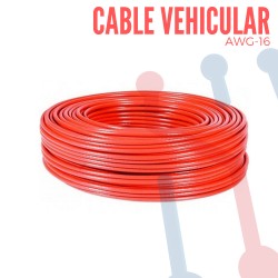 Cable Vehicular AWG 16 Rojo X Metro
