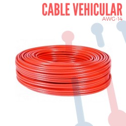 Cable Vehicular AWG 14 Rojo X Metro