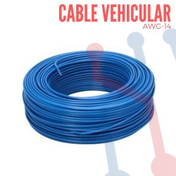 Cable Vehicular AWG 14 Azul X Metro