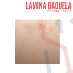 Lámina Cobrizada en Baquela 15X15cm