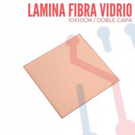 Lamina Virgen en Fibra de Vidrio 10x10cm Doble Capa