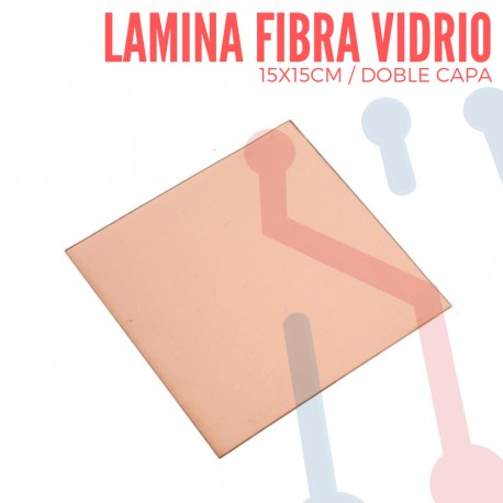 Lamina Virgen en Fibra de Vidrio 15x15cm Doble Capa