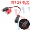 Jack 5.5x2.1mm con Cable y Pinzas