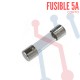 Fusible Corto en Vidrio 20x5mm 5A