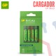 Cargador GP para 4 Pilas "AAA" ó "AA"