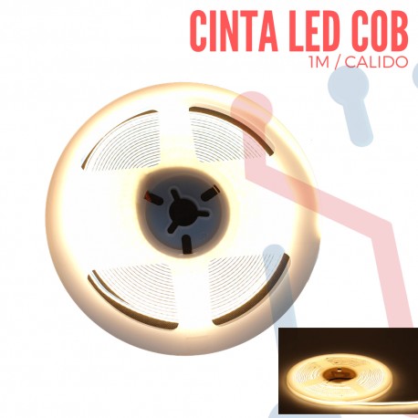 Cinta LED COB Cálido 12V (1 Metro)