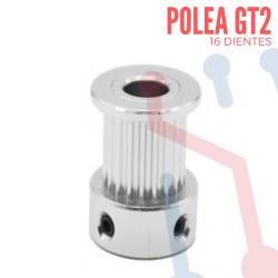Polea Dentada GT2 16 Dientes Eje 5mm Correa 10 mm