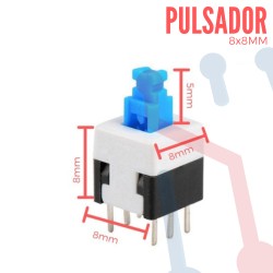 Pulsador 8x8mm