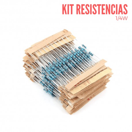 Kit de Resistencias de Precisión 1/4W 600PCS