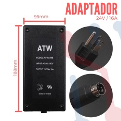 Adaptador de Voltaje 24V 16A