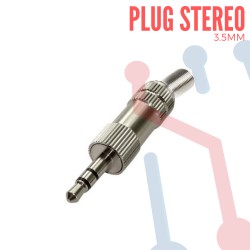 Plug Stereo Metálico Sencillo 3.5mm