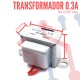 Transformador 9VAC-0-9VAC 300mA (EI503)