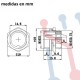 Conector Chasis Macho 8 Pin GX16-8