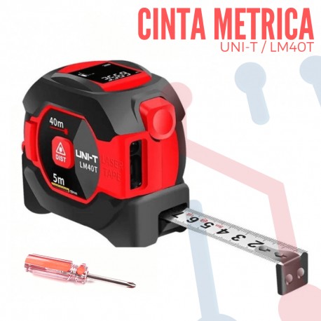 Cinta Métrica Láser UNI-T LM40T 40M