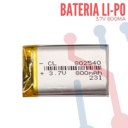 Batería LI-PO 3.7V 800mA (802540)