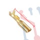 Terminal No Aislada Plana AWG 22-16 (100 UND)