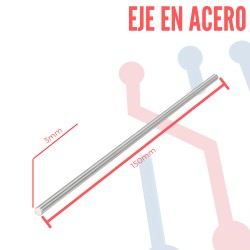 Eje Acero 3x150 mm