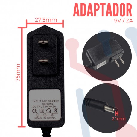 Adaptador de Voltaje 9V 2A