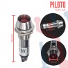 Piloto Neón Metálico Rojo 110V AC