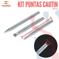 Kit Puntas Macizas para Cautin 100W (3Pcs)