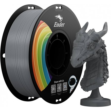 Filamento PLA 3D Gris 1Kg 1.75mm