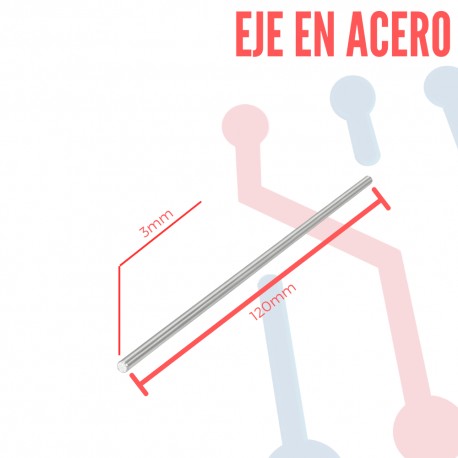 Eje Acero 2x100 mm
