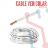 Cable Vehicular AWG 18 Blanco X Metro