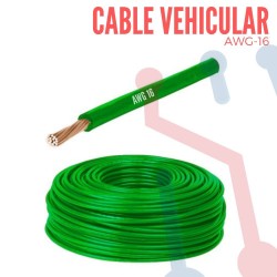 Cable Vehicular AWG 16 Verde X Metro