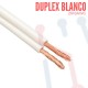 Cable Duplex AWG 2X18 Blanco X Metro