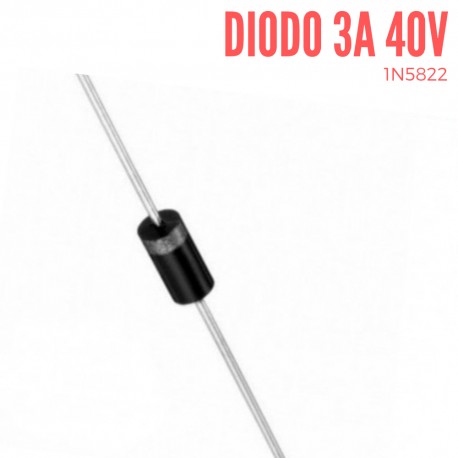 Diodo Schottky 1N5822 3A/40V