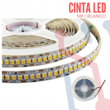 Cinta LED 2835 Blanco Frio 12VDC 240 Led's (5 Metros)
