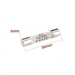 Fusible Cerámico BS1362 30x6mm 30A