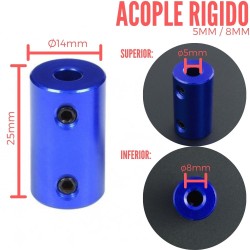 Acople Rígido 8X5MM